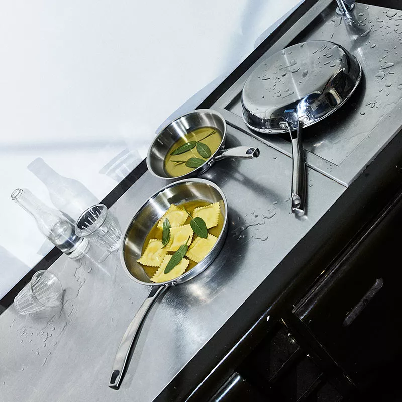 Poêle Inox Tripli BAUMALU D28