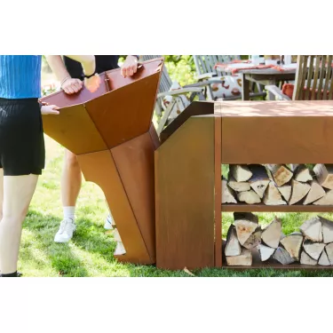 NESTOR adaptateur en acier corten Barbecook