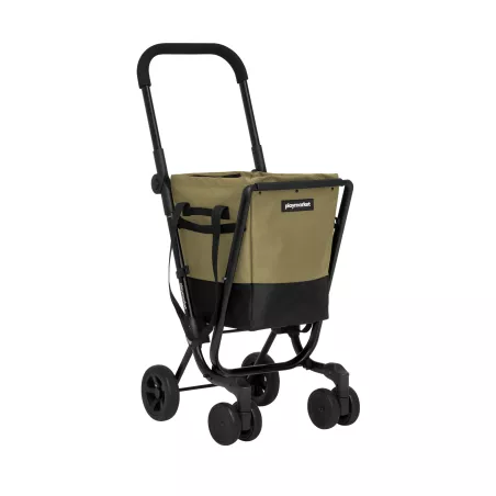 EASY GO Poussette de Marché Chariot de courses PLAYMARKET Olive-Gris
