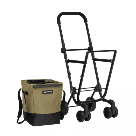 EASY GO Poussette de Marché Chariot de courses PLAYMARKET Olive-Gris