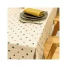 LORETTE Nappe 70% coton 30% polyester enduit 250X150 Emeraude SUD ETOFFE