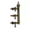 Rampe laiton 3 robinets pour réchaud trépied 8004 / 8045 SONAREMA  9200 watts