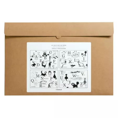 Lot de 4 Sets de Table DUBOUT Abécédaire chat Winkler