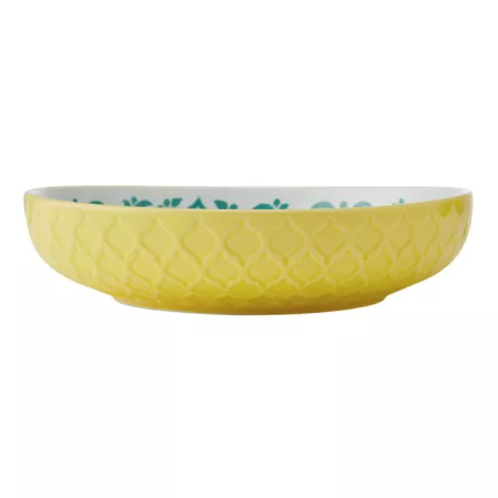 Bowl Assiette creuse en Grès D21 MIKASA géométrie jaune et bleue Kitchencraft
