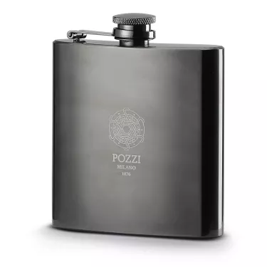 Flasque en inox noir 180 ml...