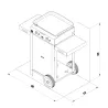 Ensemble Plancha Gaz Fonte et Chariot Combo Initial ENO 50