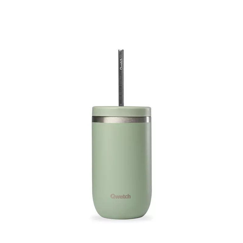 COLD CUP isotherme double paroi en Inox Qwetch 470 ml Vert Tilleul