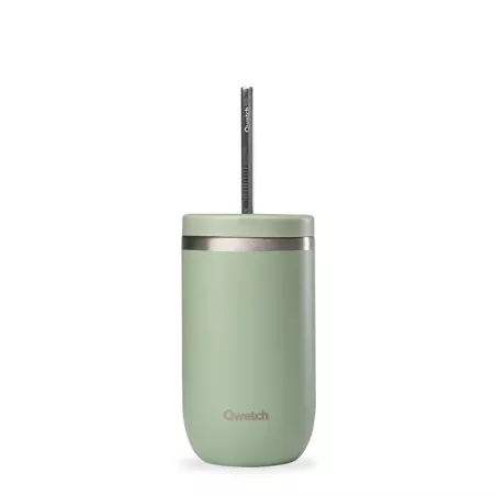 COLD CUP isotherme double paroi en Inox Qwetch 470 ml Vert Tilleul