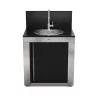 MODULO Pack Cuisine extérieure Elément Évier Inox + Acier galvanisé Noir ENO