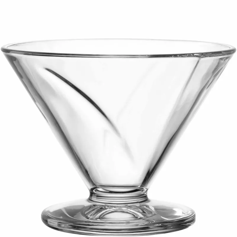 CONO Coupe à Glace sur pied 270 ml en verre X2