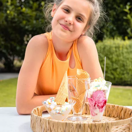 CONO Coupe à Glace sur pied 270 ml  en verre X2