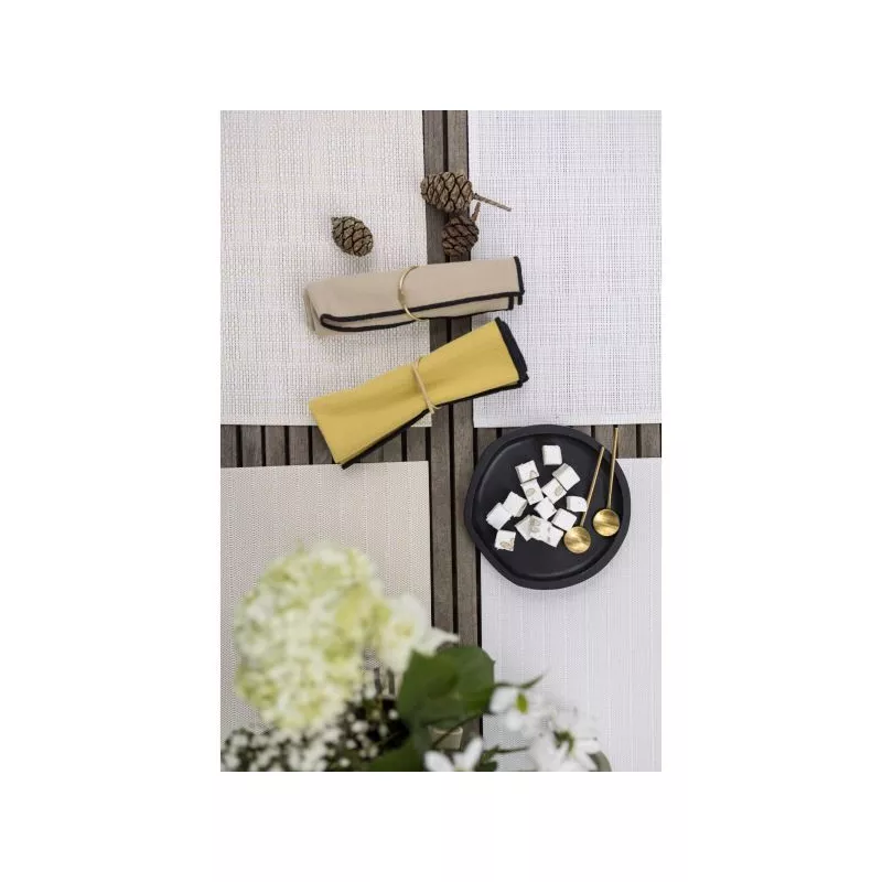 Winkler Set Tovagliette Americane Intrecciate In PVC – Avorio, 33x45 Cm, Facili Da Pulire - 3
