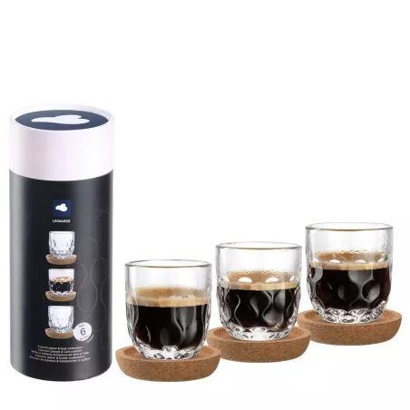Coffret de 2 tasses et soucoupes café sans anse 7 cl Coffrets