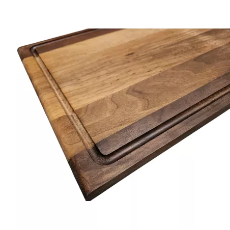 Planche à Découper En Bois Avec Poignée Efo - 40,5x19x1,5 Cm - Pour Cuisine Et Service