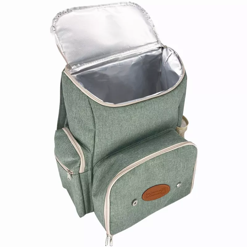 DEWUR Sac à Dos Isotherme 35L Étanche - Avec Décapsuleur - Pour Pique-Nique, Camping, Plage Et Randonnée - Noir Gris