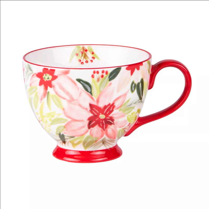 Tasse Jumbo Portmeirion Botanic Garden Motif Daisy - Porcelaine, Lavable Lave-vaisselle, Neuf