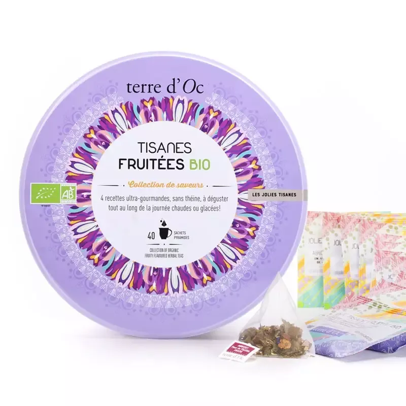TERRE D'OC Coffret 40 Tisanes BIO fruitées