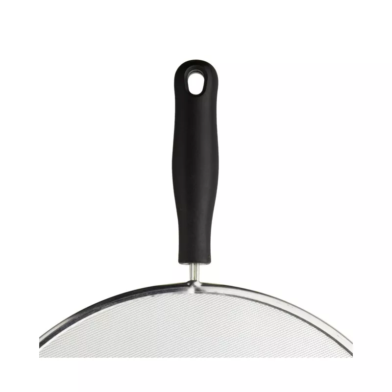 RISVOWO Couvercle Anti-Éclaboussures 32 Cm - Acier Inoxydable 304 + Silicone Pliable, Universel Pour Poêles Et Casseroles, Facile à Ranger