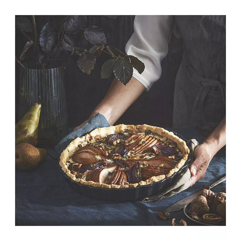 Moule à Tarte Emile Henry Grand Cru 23 Cm - Céramique Rouge, Neuf