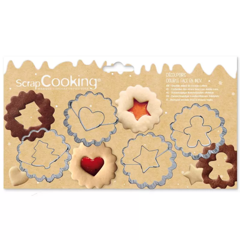 ScrapCooking Découpoirs Sapin De Noël – Lot De 5 Emporte-pièces En PP – Taille Progressive Ø4,5 à 9,5 Cm – Lave-vaisselle