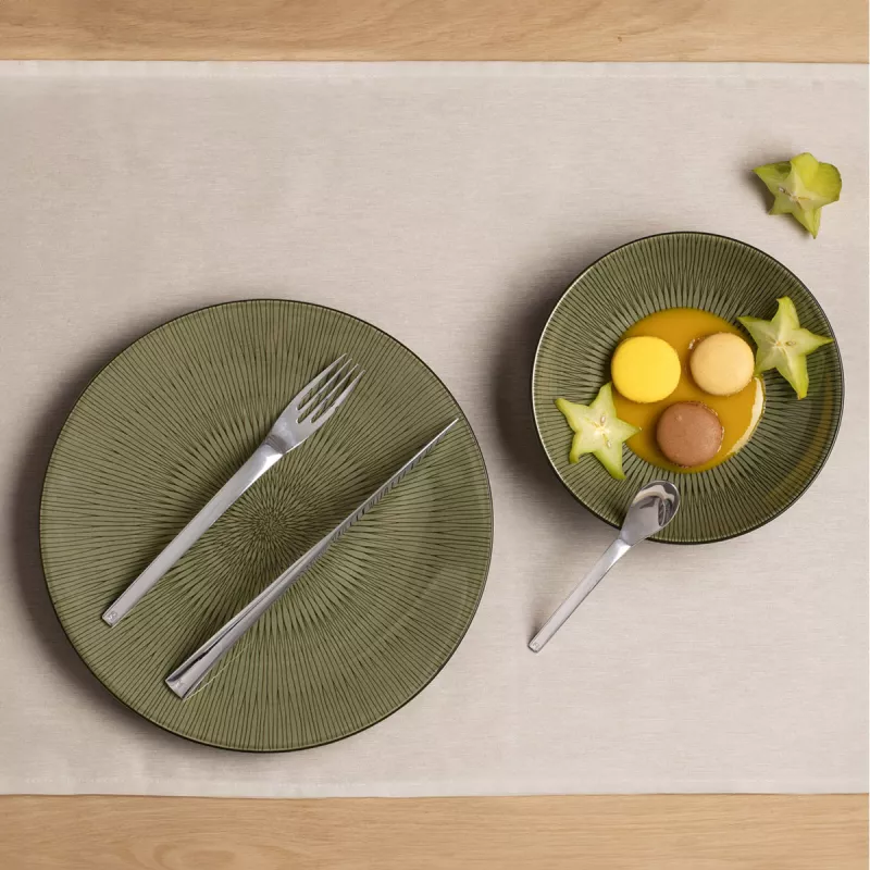ASSIETTE GRES CREUSE GOURMET MEDARD DE NOBLAT SHADOW AQUA 19,5CM
