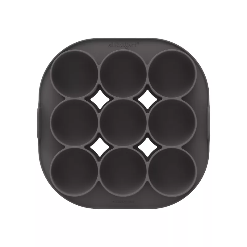 Lot De 3 Moules à Œufs En Silicone Anti-Adhésif AIFUDA - 3 Cavités Pour Friteuse à Air 6L+ (Rose, Gris, Rouge)