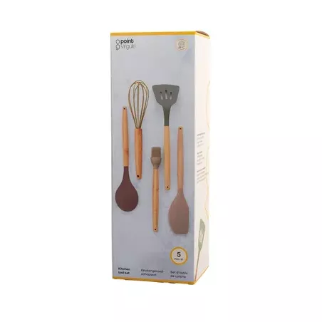 Lot De 2 Pinceaux De Cuisine En Silicone Avec Manche Bambou - Résistants à La Chaleur (230°C), Détachables
