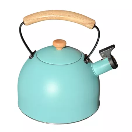 Bouilloire Sifflante RIESS En émail Vert Cerf - 2 Litres - Compatible Induction