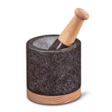 Mortier Et Pilon En Véritable Marbre Noir Himalaya – Élégant Et Robuste Pour Épices & Herbes