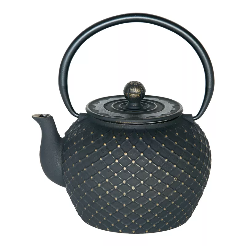 Théière en fonte émaillée avec filtre OKINAWA 1.2 L Noir