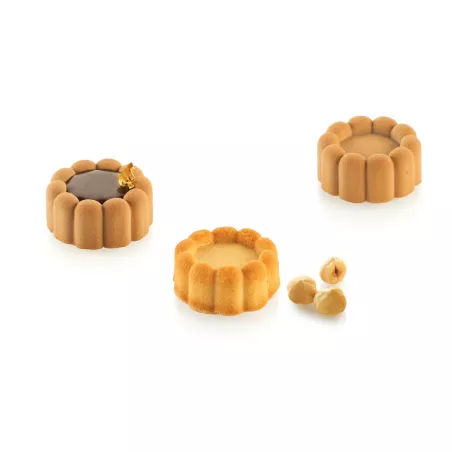 Plat à Salade Et Dessert Rond Inox Avec Poussoir – Moule Anti-Adhésif Pratique (Taille S)